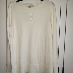 Cream sweater tunic